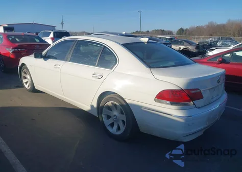 2007 BMW 750Li z USA, uszkodzony, nr VIN WBAHN83547DT65730